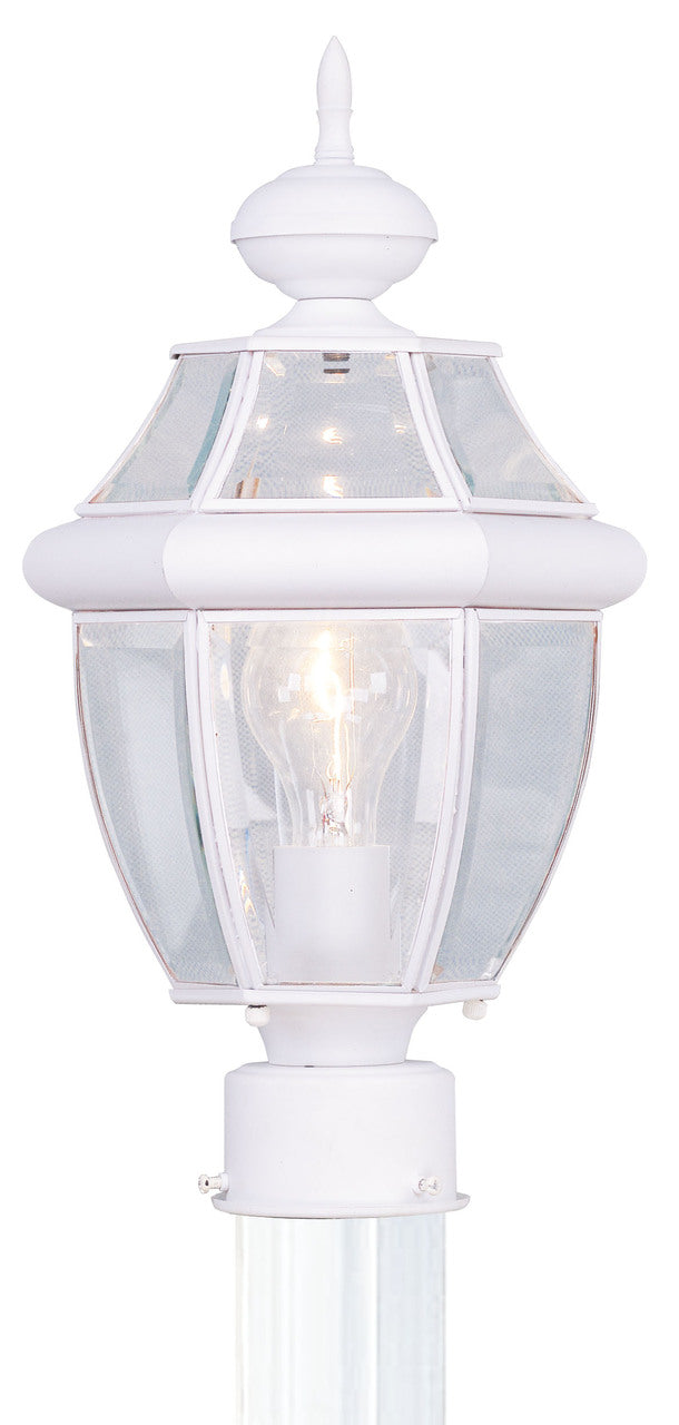 LIVEX Lighting 2153-03 Monterey Outdoor Post Lantern in White (1 Light)