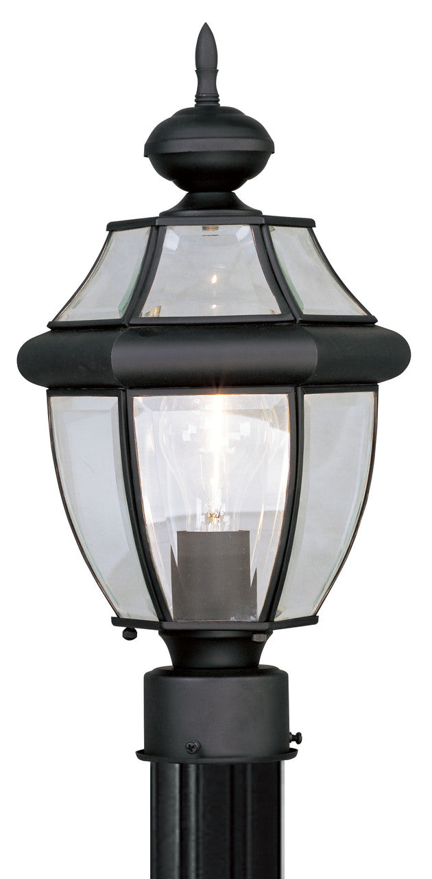 LIVEX Lighting 2153-04 Monterey Outdoor Post Lantern in Black (1 Light)