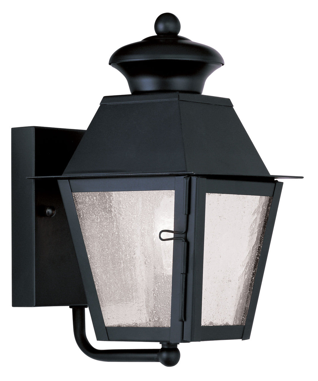 LIVEX Lighting 2160-04 Mansfield Outdoor Wall Lantern in Black (1 Light)