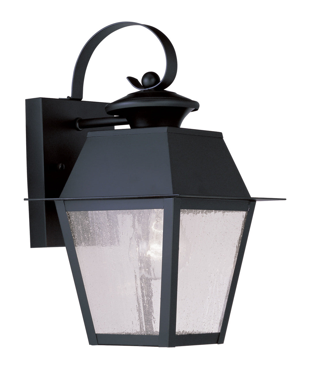 LIVEX Lighting 2162-04 Mansfield Outdoor Wall Lantern in Black (1 Light)