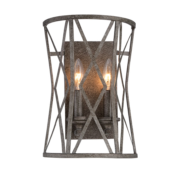 Millennium Lighting 2172-AS Lakewood Wall Sconce in Antique Silver