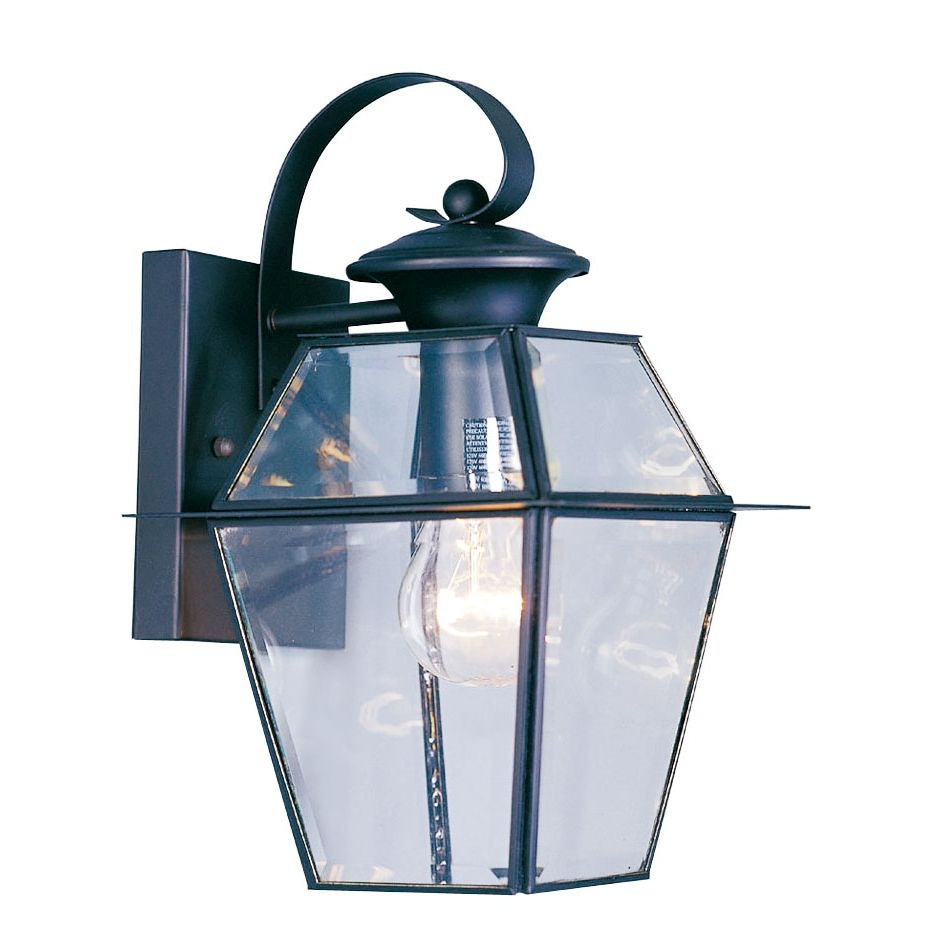LIVEX Lighting 2181-04 Westover Outdoor Wall Lantern in Black (1 Light)