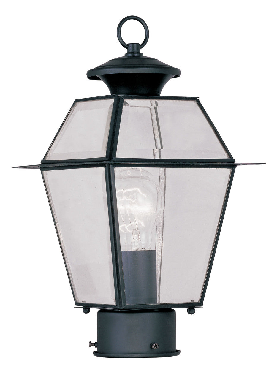 LIVEX Lighting 2182-04 Westover Outdoor Post Lantern in Black (1 Light)