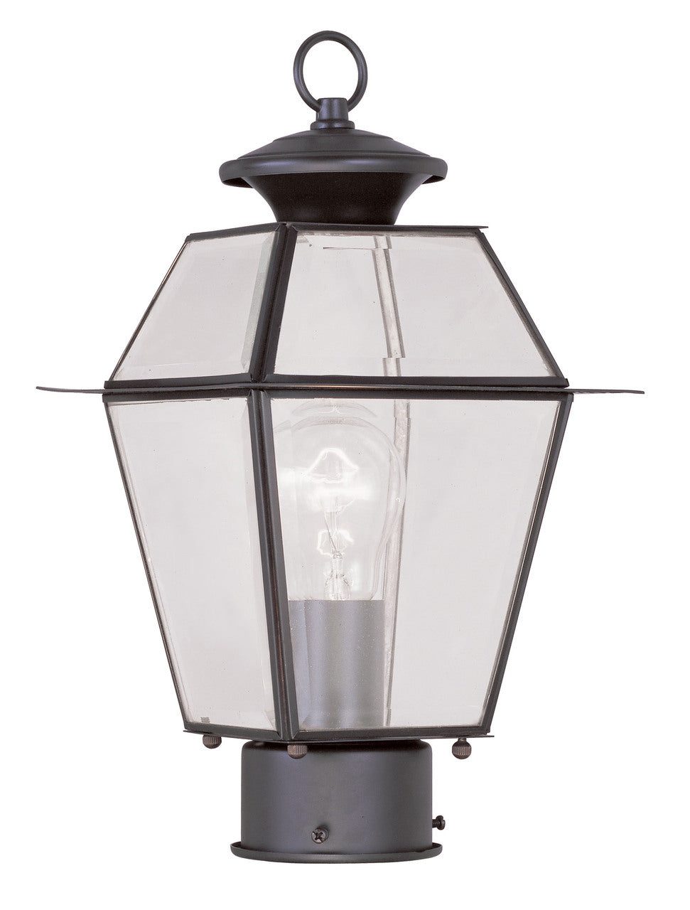 LIVEX Lighting 2182-07 Westover Outdoor Post Lantern in Bronze (1 Light)