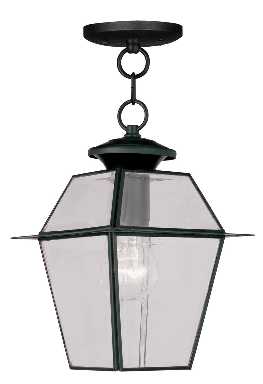 LIVEX Lighting 2183-04 Westover Outdoor Chain Lantern in Black (1 Light)