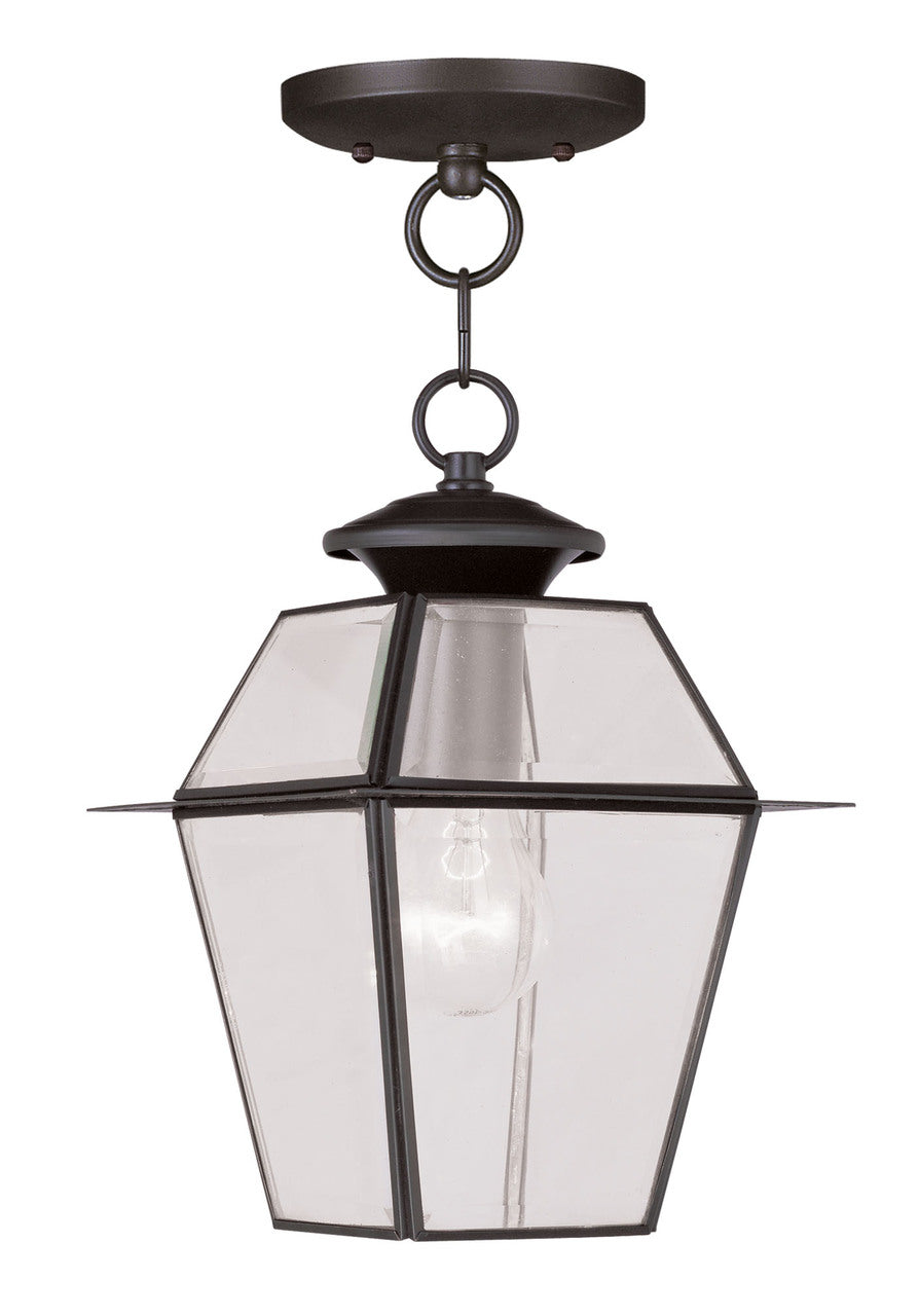 LIVEX Lighting 2183-07 Westover Outdoor Chain Lantern in Bronze (1 Light)