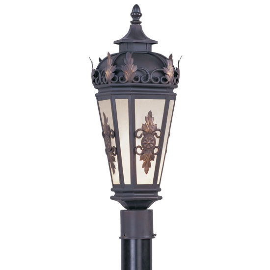 LIVEX Lighting 2194-07 Berkshire Outdoor Post Lantern in Bronze (1 Light)
