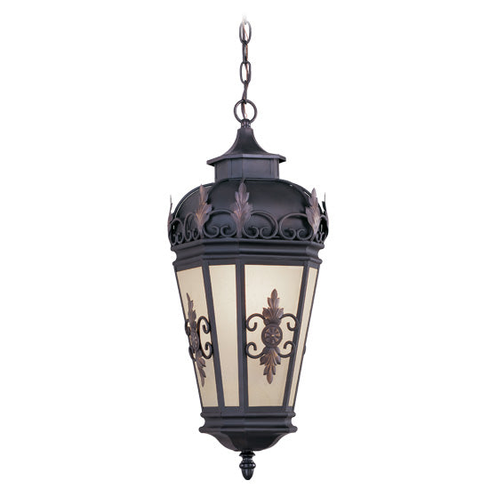 LIVEX Lighting 2195-07 Berkshire Outdoor Chain Lantern in Bronze (1 Light)