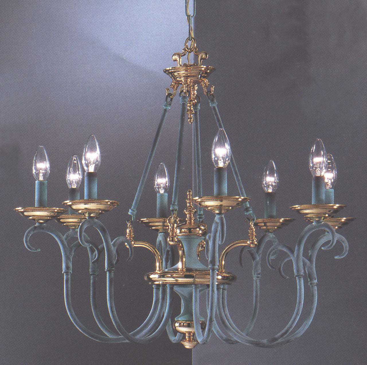 Classic Lighting 2368 Salzburg Traditional Chandelier in Verde (Imported from Spain)