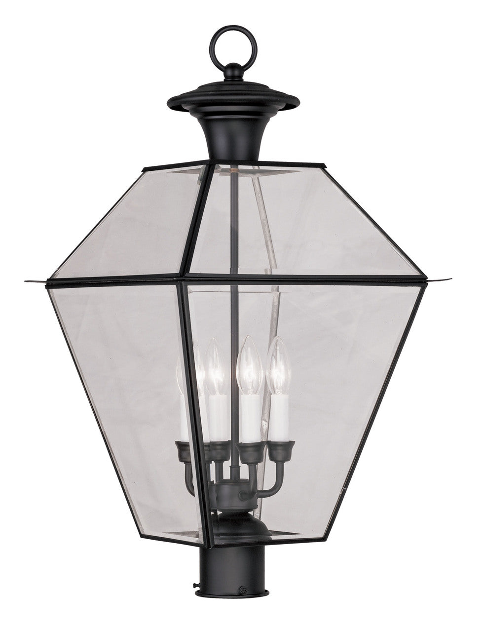 LIVEX Lighting 2388-04 Westover Outdoor Post Lantern in Black (4 Light)