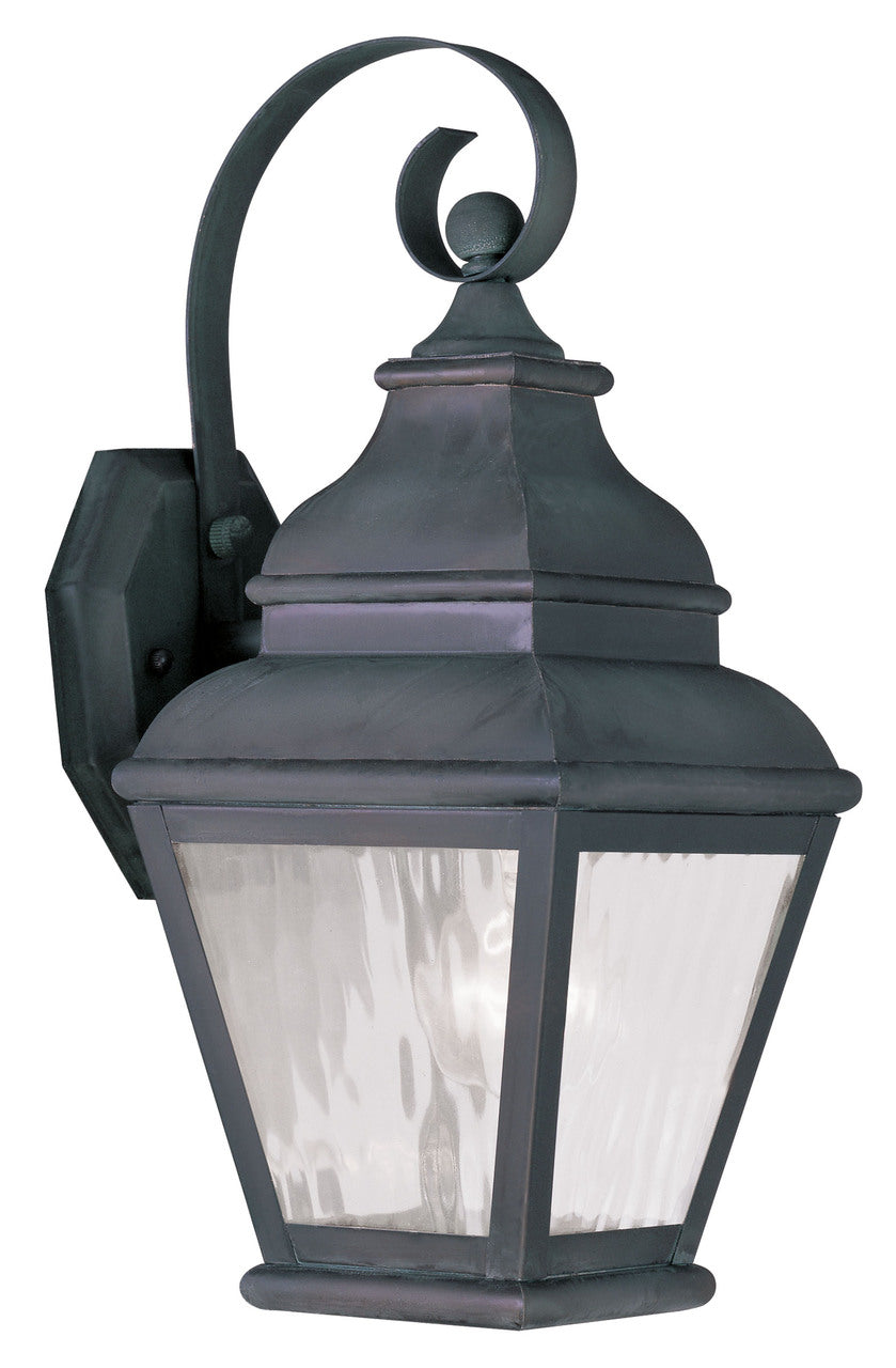LIVEX Lighting 2601-61 Exeter Outdoor Wall Lantern in Charcoal (1 Light)