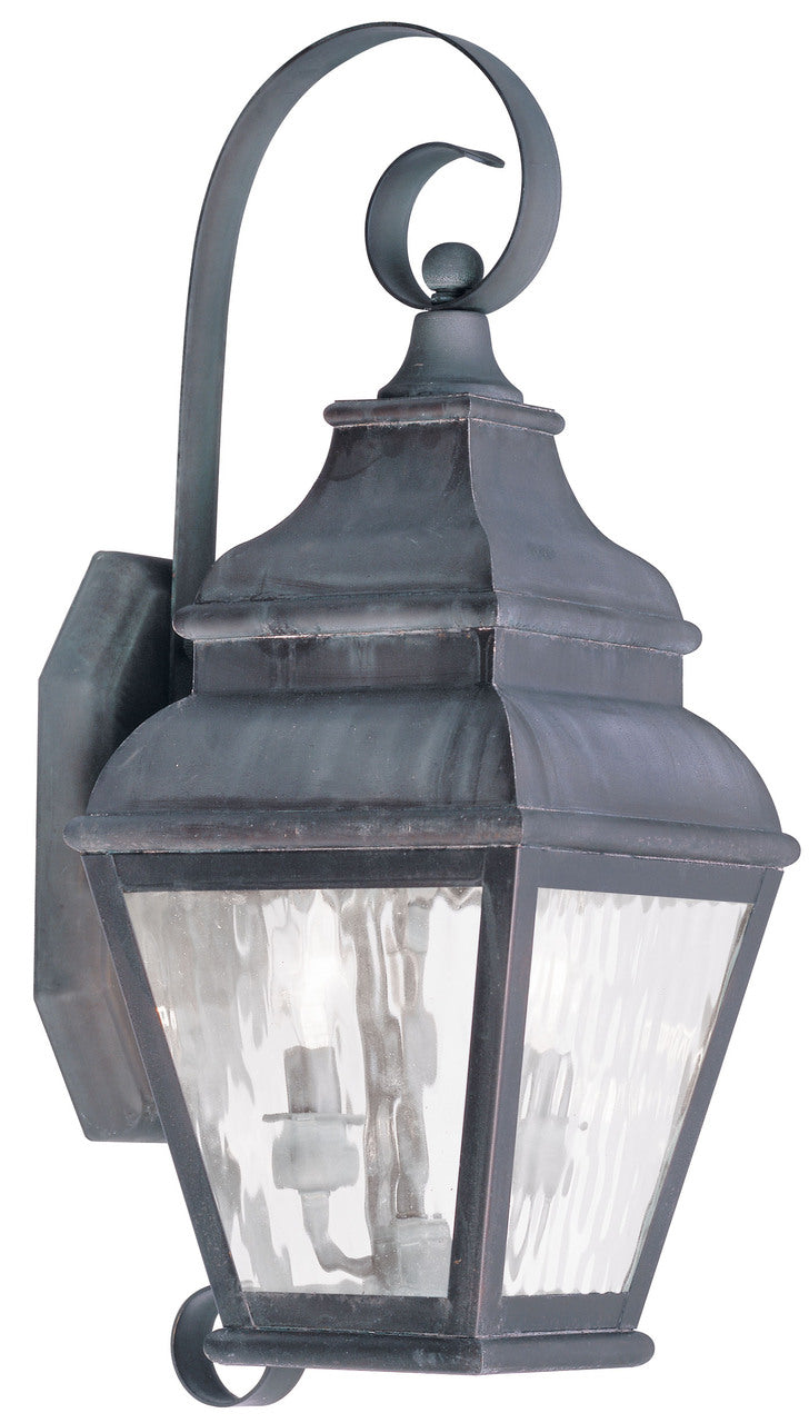 LIVEX Lighting 2602-61 Exeter Outdoor Wall Lantern in Charcoal (2 Light)