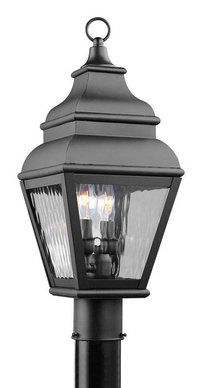 LIVEX Lighting 2603-04 Exeter Outdoor Post Lantern in Black (2 Light)
