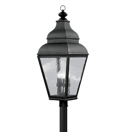 LIVEX Lighting 2608-04 Exeter Outdoor Post Lantern in Black (4 Light)