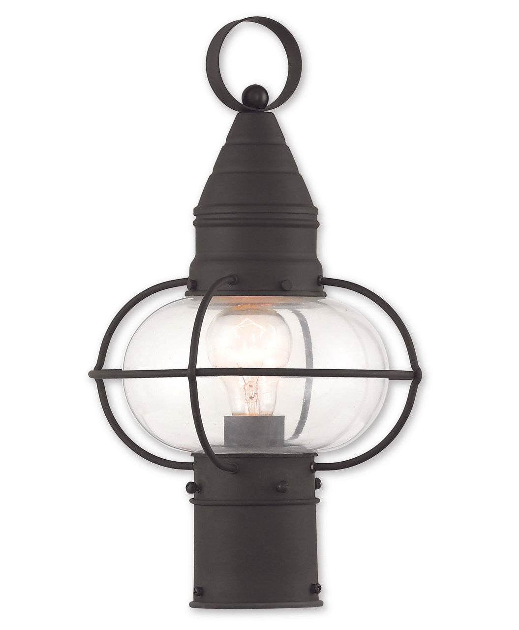 LIVEX Lighting 26902-04 Newburyport Post Lantern in Black (1 Light)
