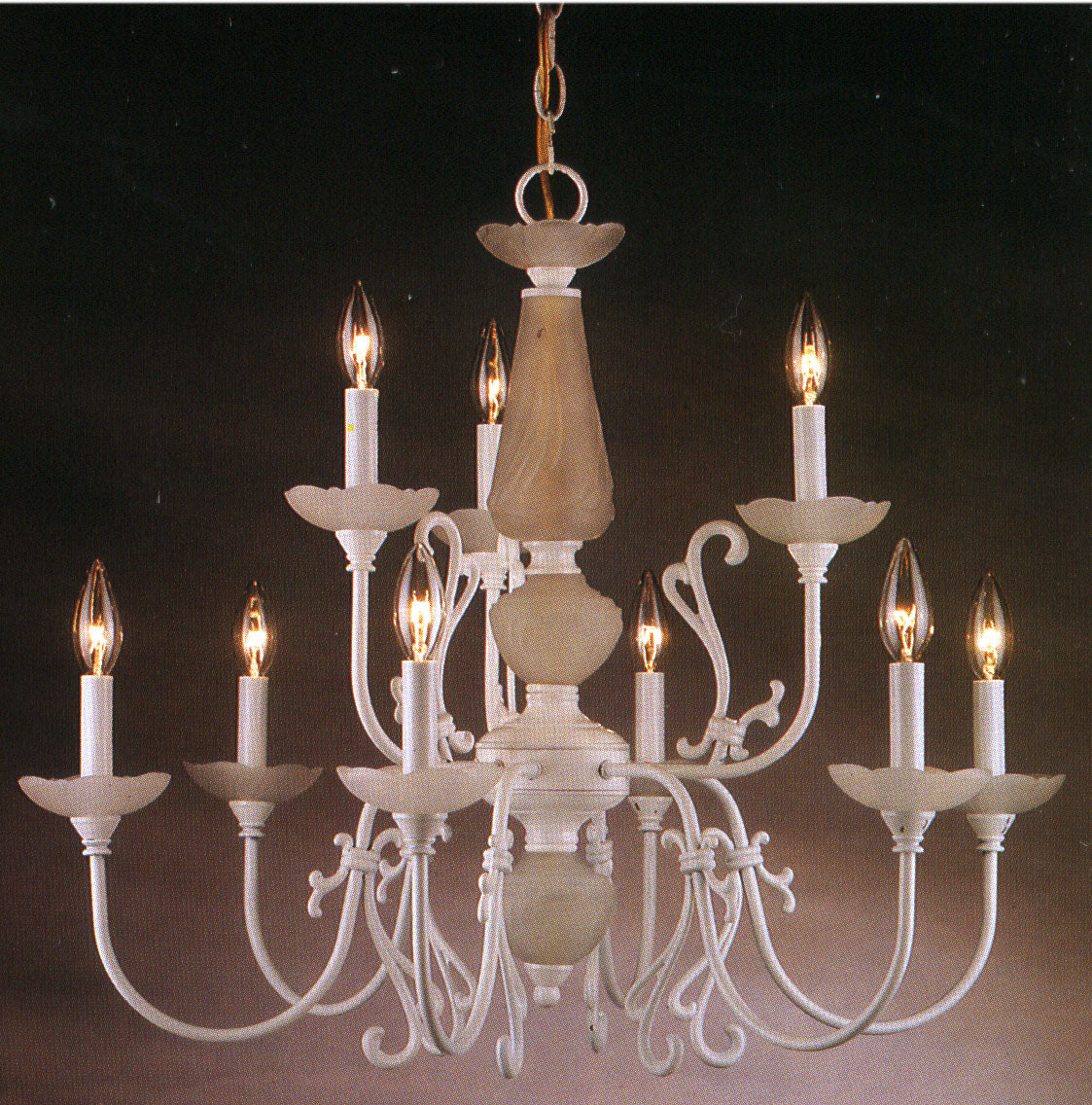 Classic Lighting 3069 W Bloomington Traditional Chandelier in White