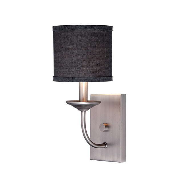 Millennium Lighting 3111-BPW Jackson Wall Sconce in Brushed Pewter with Charcoal Shade