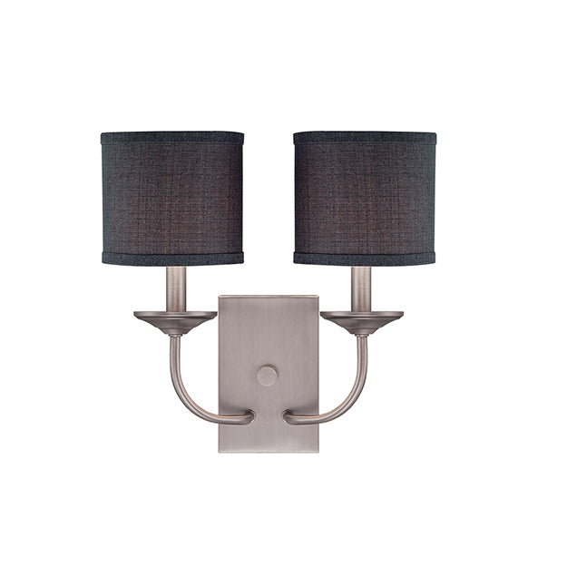 Millennium Lighting 3112-BPW Jackson Wall Sconce in Brushed Pewter with Charcoal Shade