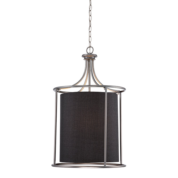 Millennium Lighting 3143-BPW Jackson Pendant in Brushed Pewter with Charcoal Shade