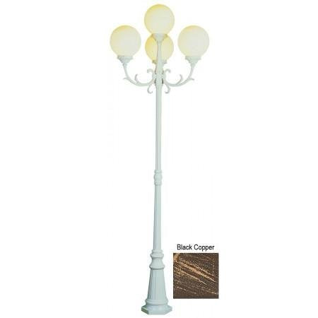 Trans Globe Lighting 4080 BC 89" Outdoor Black Copper French Country Pole Light(Shown in White Finish )