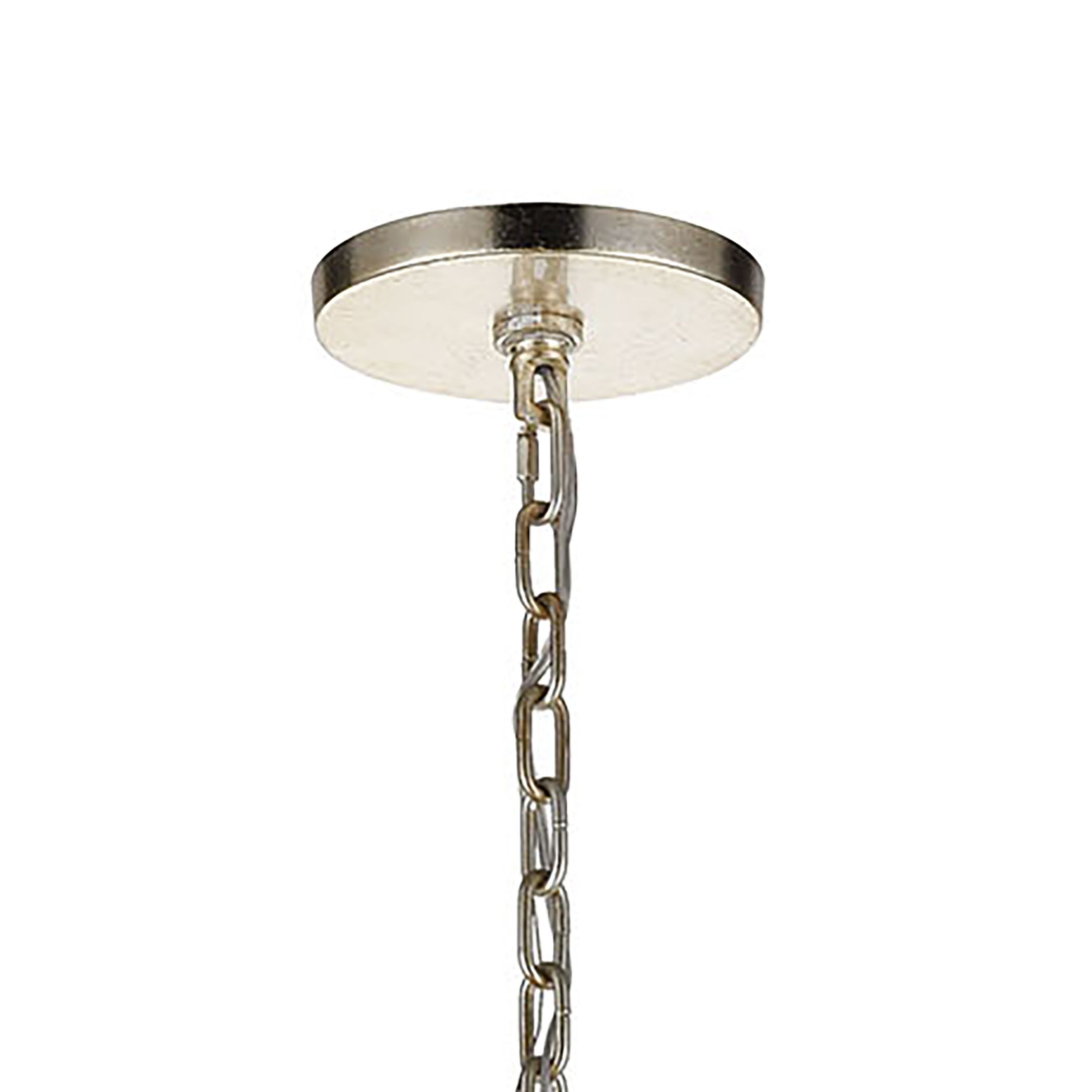 ELK Lighting 32346/10 Morning Frost 10-Light Chandelier in Silver Leaf with Clear and Frosted Glass Drops