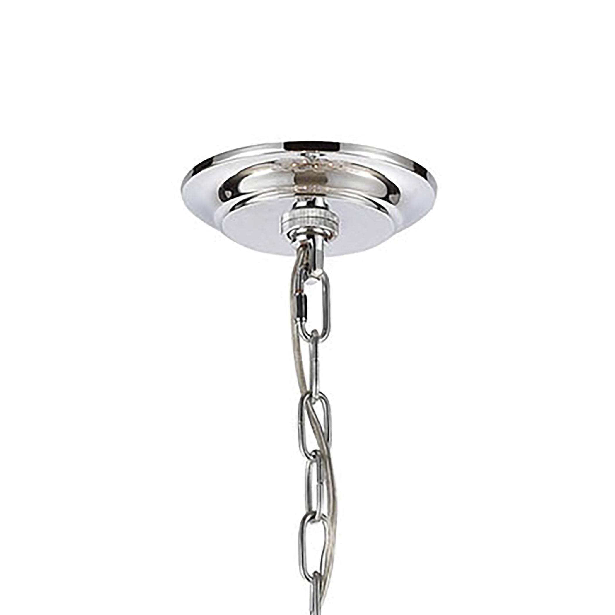 ELK Lighting 32445/9 Frozen Cascade 9-Light Chandelier in Polished Chrome with Clear Textured Glass