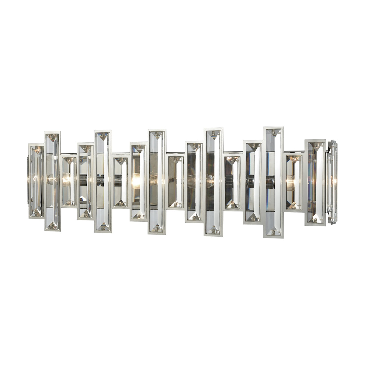 ELK Lighting 33011/4 Crystal Heights 4-Light Vanity Sconce in Polished Chrome with Clear Crystal
