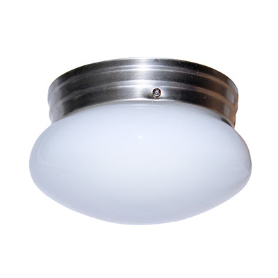 Trans Globe Lighting 3618 BN 8" Indoor Brushed Nickel Traditional Flushmount