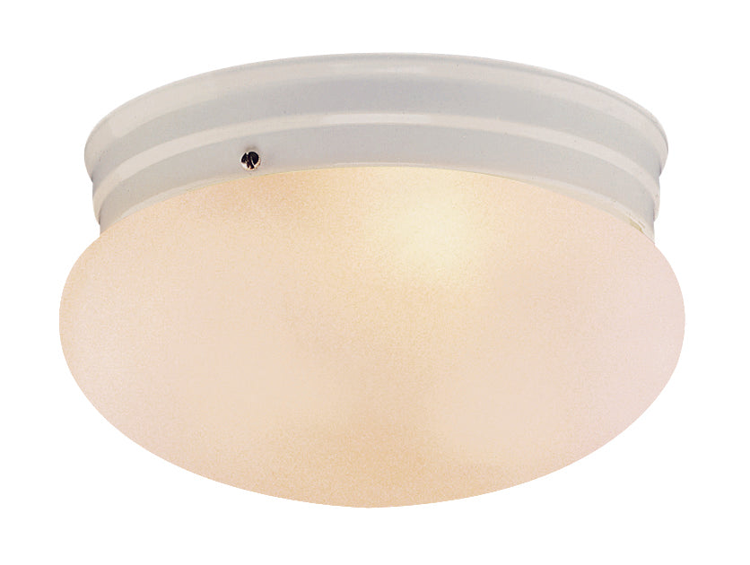 Trans Globe Lighting 3619 WH Dash 8" Indoor White Traditional Flushmount with Opal Glass Globe Shade