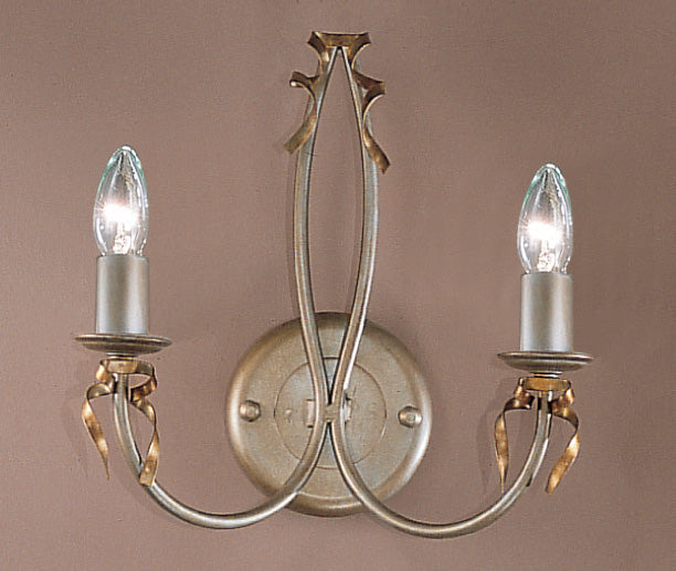 Classic Lighting 3652 SG Belluno Wrought Iron Wall Sconce in Silver/Gold (Imported from Italy)