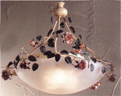Classic Lighting 3692 Bouquet Floral Pendant in Ivory (Imported from Italy)