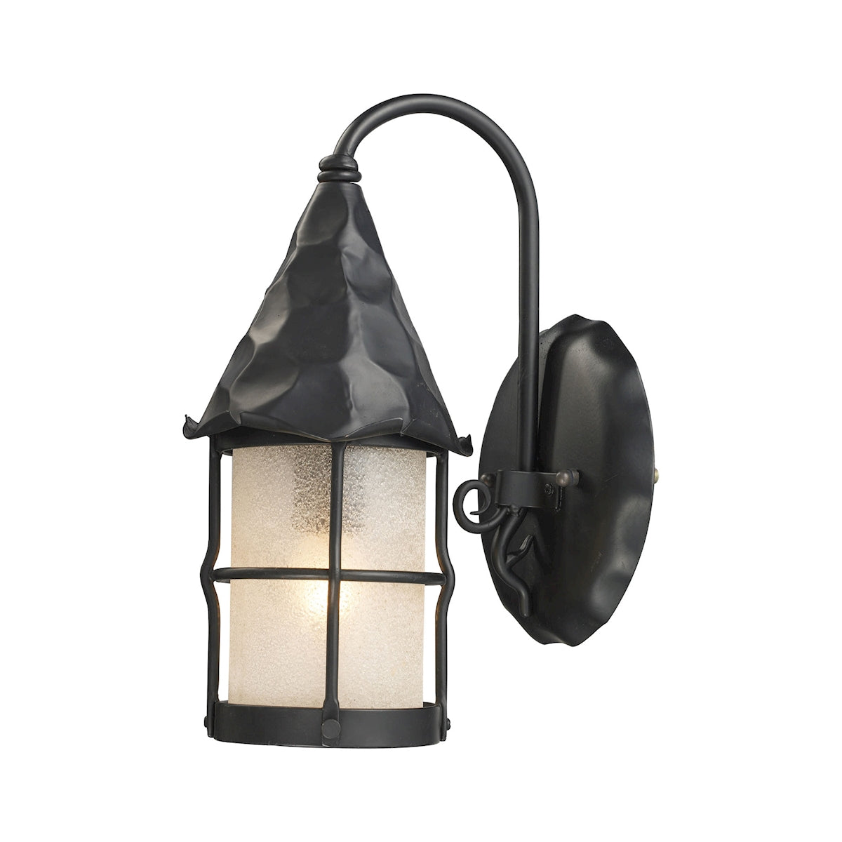ELK Lighting 381-BK Rustica 1-Light Outdoor Wall Lamp in Matte Black