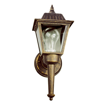 Trans Globe Lighting 4005 BG 14" Outdoor Black Gold Traditional Wall Lantern