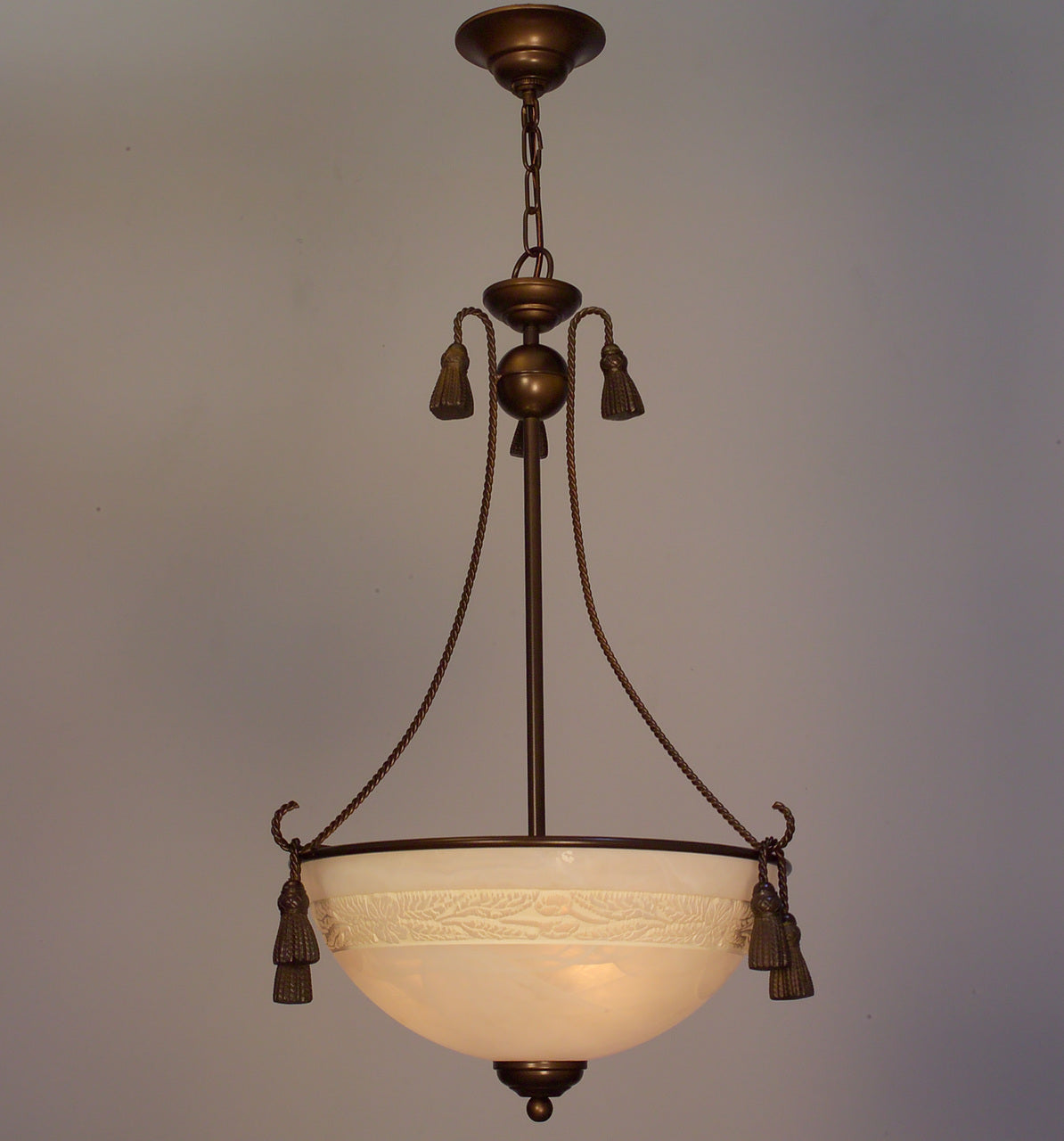 Classic Lighting 4023 BZ Rope and Tassel Traditional Pendant in Bronze (Imported from Italy)