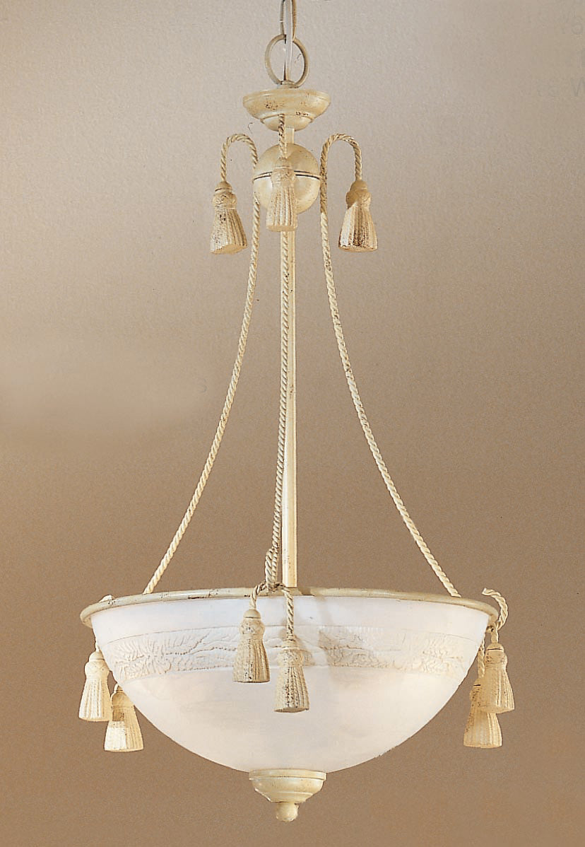 Classic Lighting 4023 I Rope and Tassel Traditional Pendant in Ivory (Imported from Italy)