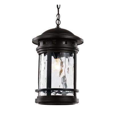 Trans Globe Lighting 40376 RT 19" Outdoor Rust Nautical Hanging Lantern(Shown in Black Finish)