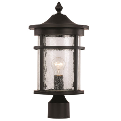 Trans Globe Lighting 40383 BK 14.5" Outdoor Black Transitional Postmount Lantern