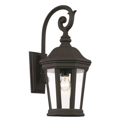 Trans Globe Lighting 40401 BK 21" Outdoor Black Traditional Wall Lantern
