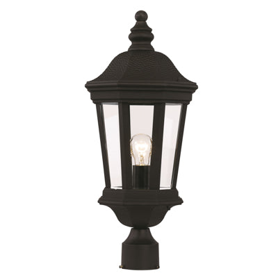 Trans Globe Lighting 40403 BK 22.25" Outdoor Black Traditional Postmount Lantern