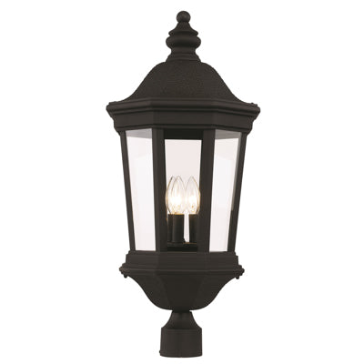 Trans Globe Lighting 40404 BK 27.5" Outdoor Black Traditional Postmount Lantern