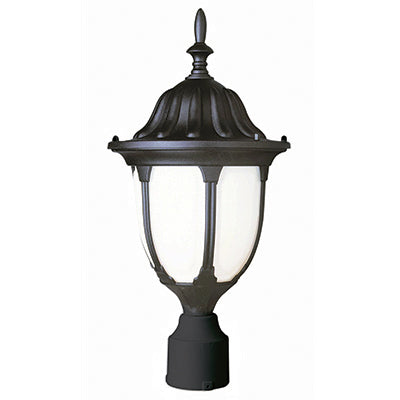 Trans Globe Lighting 4042 BC 19" Outdoor Black Copper Traditional Postmount Lantern(Shown in Black Finish)