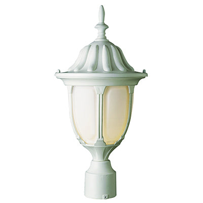 Trans Globe Lighting 4042 WH 19" Outdoor White Traditional Postmount Lantern