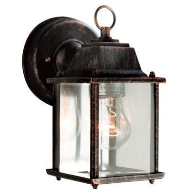 Trans Globe Lighting 40455 BC 8" Outdoor Black Copper Traditional Wall Lantern