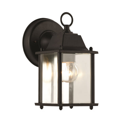 Trans Globe Lighting 40455 BK 8" Outdoor Black  Traditional Wall Lantern