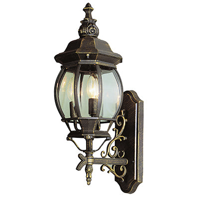 Trans Globe Lighting 4051 BG 25" Outdoor Black Gold Tuscan Wall Lantern