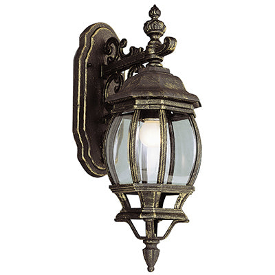 Trans Globe Lighting 4053 BG 20" Outdoor Black Gold Tuscan Wall Lantern