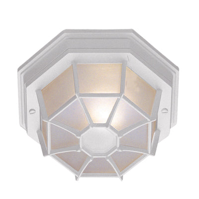 Trans Globe Lighting 40581 WH 4" Outdoor White Rustic Flushmount Lantern