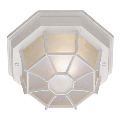 Trans Globe Lighting 40582 WH 5" Outdoor White Rustic Flushmount Lantern