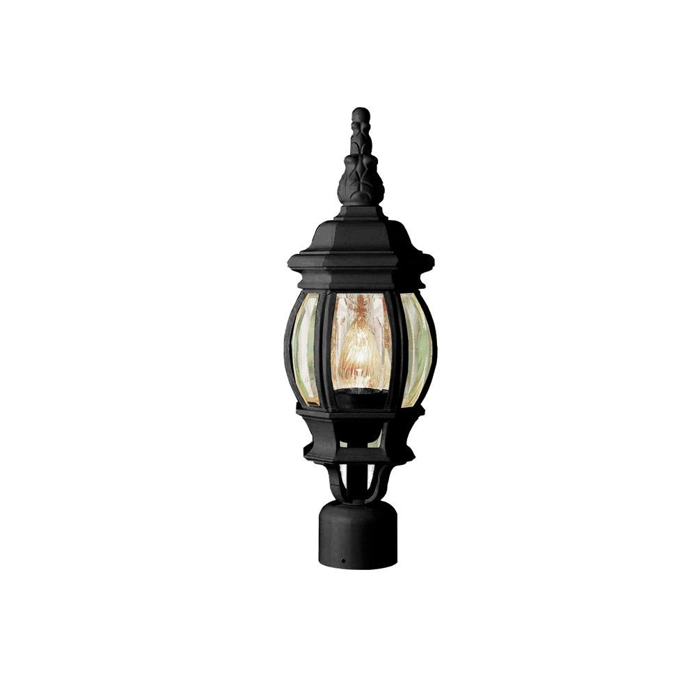 Trans Globe Lighting 4060 BG 19.5" Outdoor Black Gold Traditional Postmount Lantern(Shown in Black Finish)
