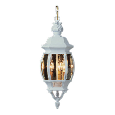 Trans Globe Lighting 4066 WH 25" Outdoor WHITE Traditional Hanging Lantern